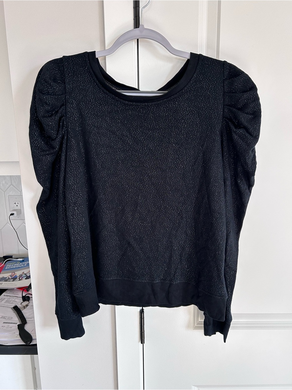 NWT Jane + Delancey Anthropologie Polka Dot Puff Sleeve Lightweight Knit Sweater